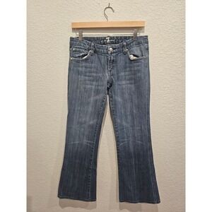 7 For All Mankind Blue Straight Leg Pants